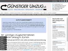 Tablet Screenshot of guenstigerumzug.ch